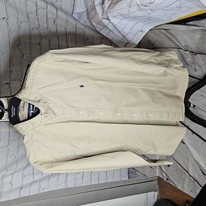 Ralph Lauren Men's Blake Long Sleeve Cotton Button Down Tan Size Large